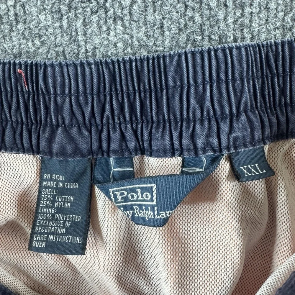 Polo Ralph Lauren Swim Shorts Mens 2XL Orange Big Pony Trunks Lined Graphic